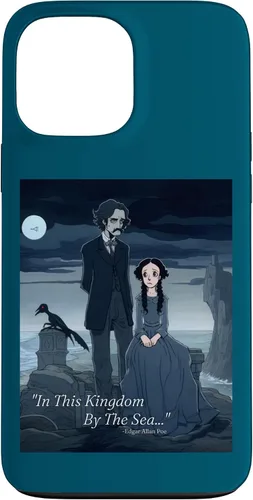 Vista 24 de Funda estética gótica para iPhone 12/12 Pro Edgar Allan Poe y Annabel Lee