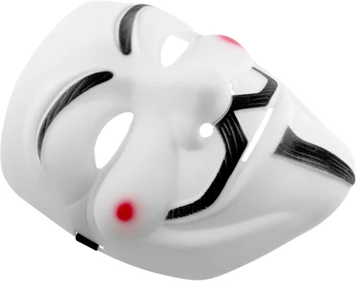Vista 2 de Máscara de hacker V para vendetta para niños, mujeres y hombres, disfraz de cosplay de Halloween