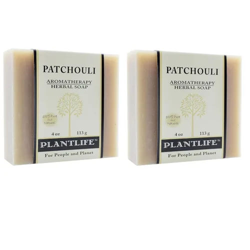 Vista 8 de Plantlife Jabón en barra de pachulí, jabón hidratante y calmante para tu piel, hecho a mano con ingredientes a base de plantas, hecho en California
