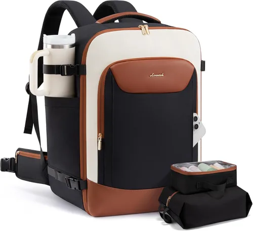 Vista 34 de LOVEVOOK Mochila de viaje para mujeres y hombres, bolsa de viaje para artículos personales de la TSA para laptop de 17.3 pulgadas aprobada por
