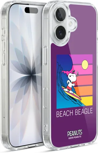 Vista 20 de Head Case Designs Funda de gel suave con licencia oficial de Peanuts Tropical Surf Snoopy Aloha Disco compatible con Apple iPhone 13 Mini Surf
