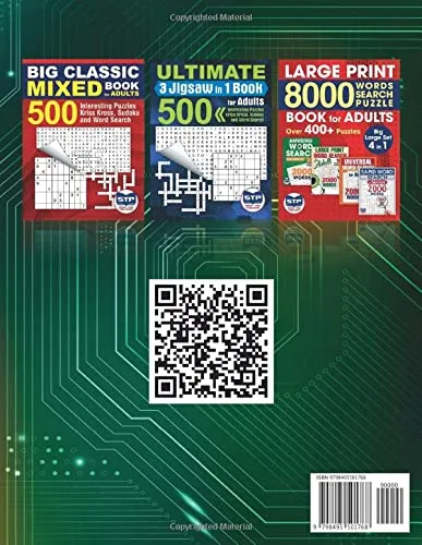 Vista 2 de Ultimate Kriss Kross for Adults 500 Interesting Classic Puzzles with 10,000 Verified Words