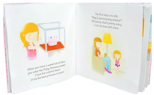 Vista 5 de Tickle & Main Juego de entrenamiento para orinal de princesas, multicolor, juego ajustable de 3 piezas, tabla magnética de entrenamiento para ir al