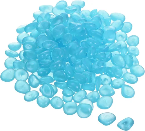 Vista 14 de MECCANIXITY 100 piedras brillantes de 0.51 a 0.67 pulgadas (0.512-0.669 in) para decoración en la oscuridad, piedras luminosas, decoración de Rosa