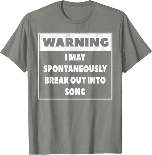 Vista 29 de Advertencia I may Spontaneously romper en canción camiseta