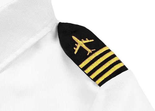 Vista 6 de Disfraz de piloto de aerolínea para niños, uniforme de capitán de aerolínea para Halloween, día de carrera, regalo de cumpleaños