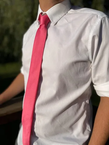 Vista 249 de tiemart Corbata de color sólido para hombre Longitud estándar