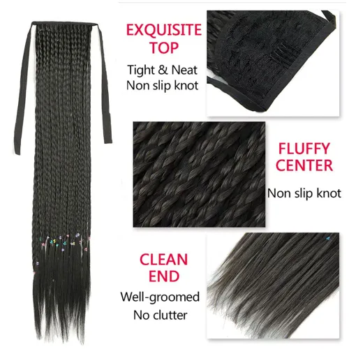 Vista 2 de PARAHAIR Extensiones de cabello sintético suave y natural para trenzar en caja de 18 pulgadas, 3.53 onzas, color negro natural, para mujeres y niñas