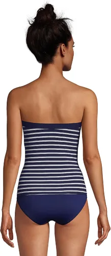 Vista 3 de Lands End Traje de baño largo resistente al cloro para mujer con correas ajustables extraíbles