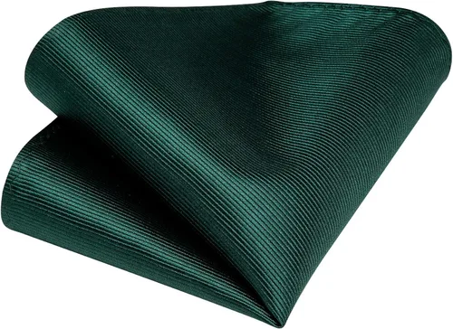 Vista 6 de DiBanGu Solid Tie - Pañuelo de seda para hombre, corbata tejida y pañuelo de bolsillo