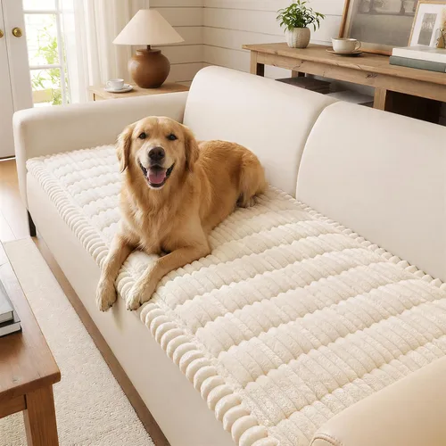 Vista 28 de decorUhome Funda de sofá para perros, funda antideslizante y mullida para sofá, para asiento, respaldo y reposabrazos, protector de sofá suave