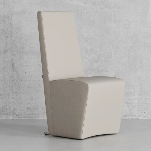 Vista 2 de Zuri Muebles Boston Silla de comedor moderna con respaldo alto, color crema