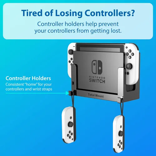 Vista 5 de TotalMount Soporte de Pared para Nintendo Switch 1 (Monta Switch 1 detrás de la TV) – Switch 1 Negro
