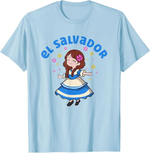 Vista 68 de Camiseta de mujer hispana con bandera salvadoreña de El Salvador Orgullosa, Negro