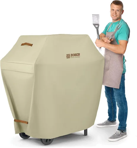 Vista 14 de ZOBER Funda resistente para parrilla de barbacoa, 58 pulgadas, impermeable, de doble capa, se adapta a la cubierta de parrilla de gas Weber