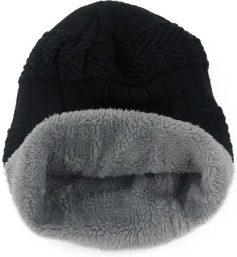Vista 4 de Muryobao Gorro de invierno grueso y cálido para mujer