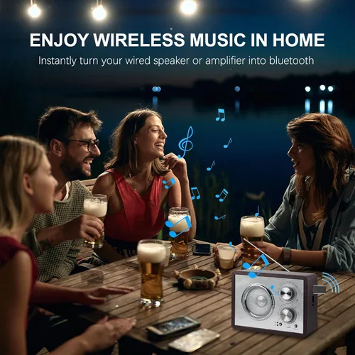 Vista 5 de Adaptador USB Bluetooth 5.4 para automóvil, receptor de música Bluetooth Plug & Play, kit de conector auxiliar de 0.138 in para automóvil, micrófono
