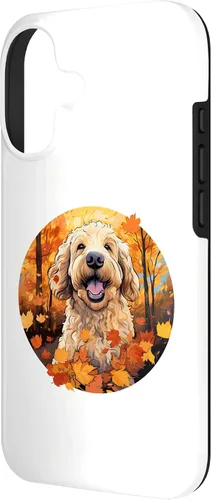 Vista 2 de Goldendoodle Autumn Funny Dog Fall Case for iPhone 17