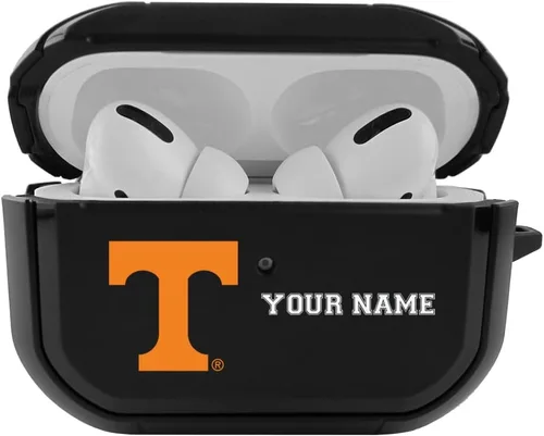 Vista 10 de Colegial - Funda negra duradera para Apple AirPods Pro (1ª/2ª generación) con mosquetón - Alabama Crimson Tide