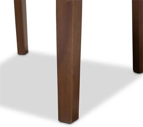Vista 5 de BOWERY HILL Silla de comedor de madera moderna de 18.5 "en marrón/gris (juego de 4)
