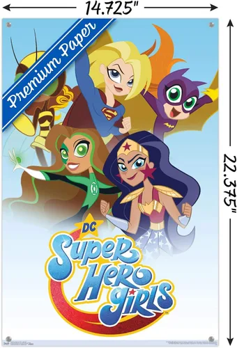 Vista 3 de DC Comics TV - DC Super Hero Girls - Póster de pared con alfileres