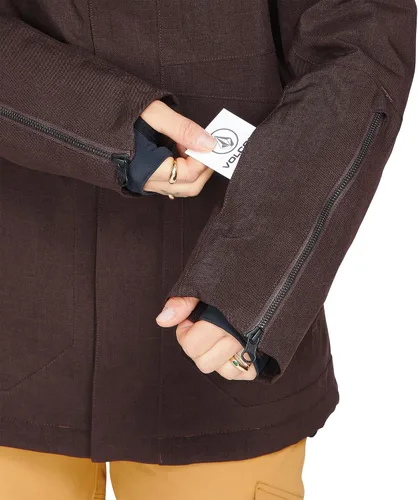Vista 11 de Volcom Sherwin - Chaqueta de invierno con capucha aislada para snowboard y esquí para mujer