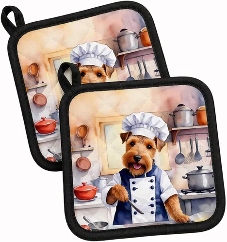 Vista 126 de Caroline's Treasures Coton de Tulear El Chef Par de Agarraderas de Ollas de Cocina Resistentes al Calor Juegos de Agarraderas de Ollas Almohadillas