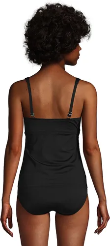 Vista 2 de Lands End Traje de baño tankini con cuello en V y control de abdomen para mujer resistente al cloro Multi 16