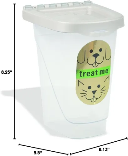 Vista 8 de Van Ness Recipiente hermético para mascotas y almacenamiento de alimentos para gatos, capacidad de 2 libras