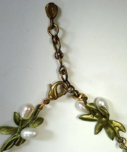 Vista 5 de Michael Michaud - Collar de perlas Orange Blossom para estaciones de plata