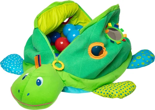 Vista 4 de Melissa & Doug Pozo de pelotas de tortuga para niños con 60 bolas, color verde
