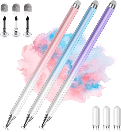 Vista 12 de Lápiz Stylus para Pantalla Táctil, 2 en 1 Lápices Stylus Compatibles con Todos los Dispositivos de Pantallas Táctiles, Tabletas, iPhone, iPad