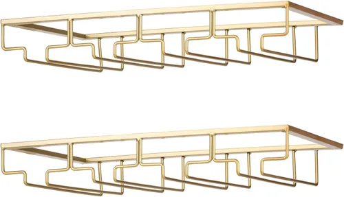 Vista 10 de FOMANSH Estante para Copas de Vino - Organizador de Metal para Soporte de Copas de Vino debajo del Gabinete, Soporte para Copas de Vino, Colgador