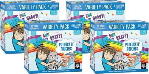 Vista 14 de Weruva B.F.F. OMG - Best Feline Friend Oh My Gravy!, Booya! - Alimento para gatos con carne de res y pollo en salsa, bolsa de 2.8 onzas