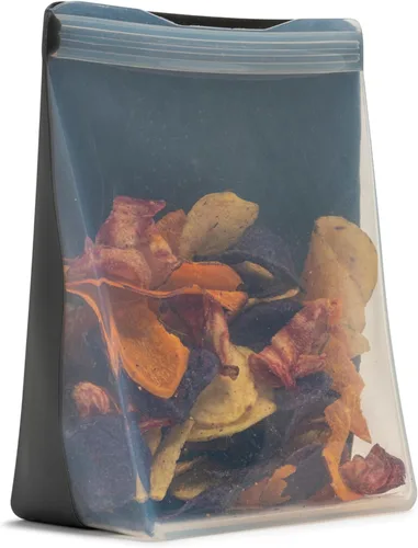 Vista 16 de W&P Porter Bolsa de almacenamiento reutilizable de silicona, sándwich (50 onzas de pie), color rubor, contenedor de almacenamiento de alimentos