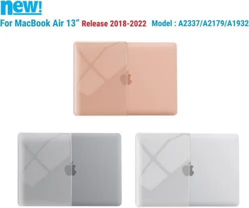 Vista 9 de IBENZER Carcasa rígida para MacBook Air de 13 pulgadas, 2020, 2019, 2018, nueva versión A2179, A1932, carcasa rígida para Apple Mac Air 13 Retina