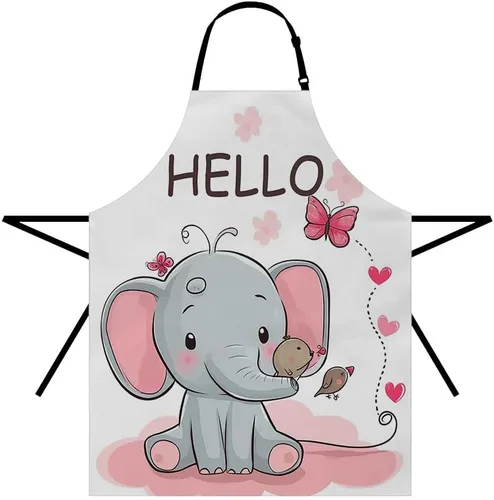 Vista 18 de Moslion Apron 31x27 Inch Kitchen Chef Waitress Cook Aprons Bib with Adjustable Neck for Women Men