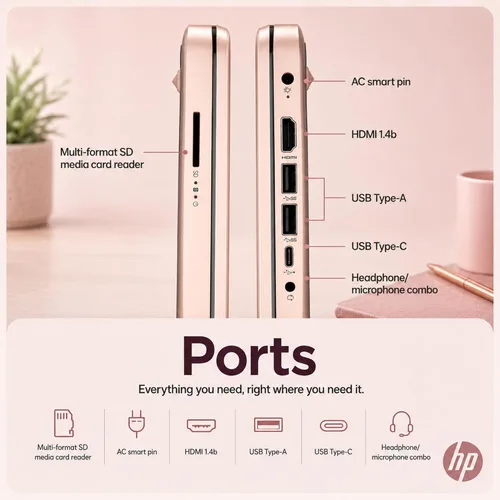 Vista 11 de HP Laptop para negocios y hogar, 8 GB de RAM, procesador Intel, Microsoft Office 365 1 año, SSD de 64 GB, Windows 11 Home Sin mouse, respuesta