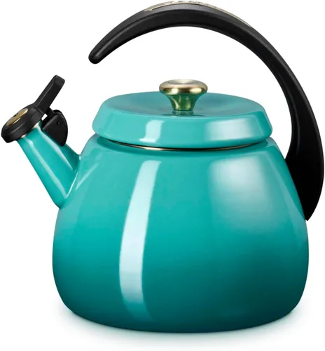 Vista 14 de Le Creuset - Tetera de cloche esmaltada en acero, 2.2 cuartos de galón, Cerise