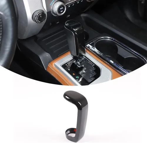 Vista 10 de Pegatinas de cubierta de cabeza de pomo de palanca de cambios de automóvil de ABS para Toyota Tundra 2007 2008 2009 2010 2011 2012 2013 2014+ 2021
