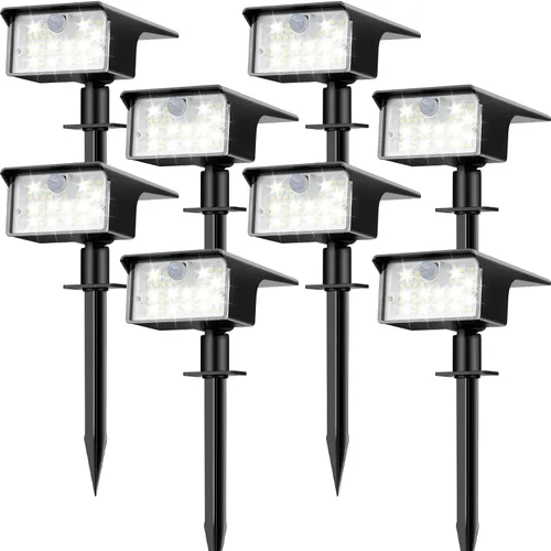 Vista 12 de [Paquete de 3 y 62 LED] Reflectores Solares para Exteriores con Sensor de Movimiento, 3 Modos de Sensor de Movimiento, Luces para Exteriores, 2