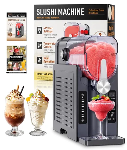 Vista 9 de Máquina de Granizado Sin Necesidad de Hielo: Máquina de Helado Suave, Máquina de Granizado para el Hogar con 6 Programas Preestablecidos
