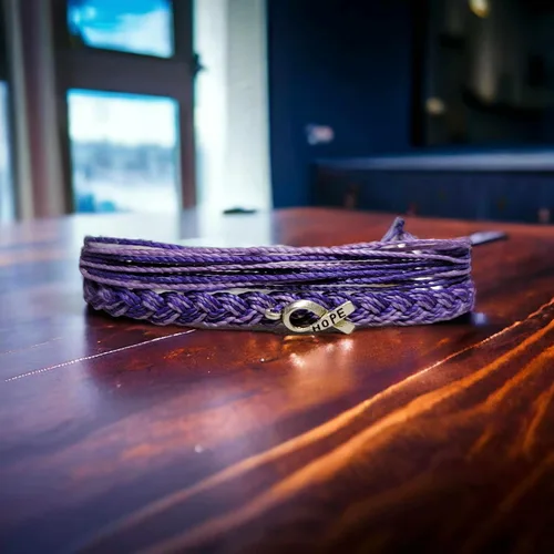 Vista 4 de Pulsera de concientización sobre el Alzheimer, en apoyo de los seres queridos que luchan contra el Alzheimer