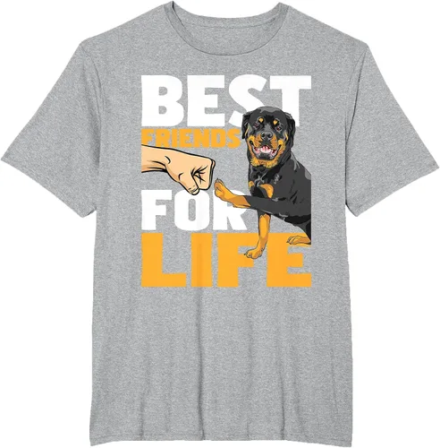 Vista 24 de Best Friends for Life - Rottweiler Animal Dog Lover Breeder T-Shirt