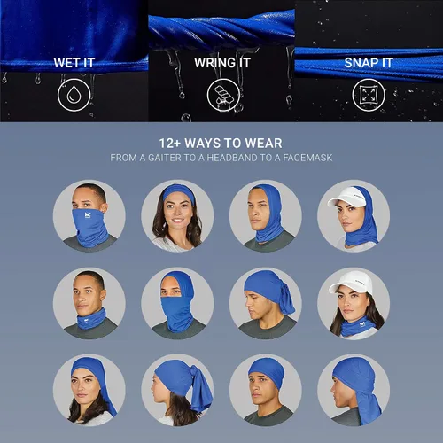 Vista 6 de MISSION Cooling Neck Gaiter, Men and Womens All Weather Neck Gaiters, UPF 50