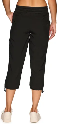 Vista 21 de RBX - Pantalón capri deportivo con cordón,ligero, con bolsillos y estilo cargo, para mujer