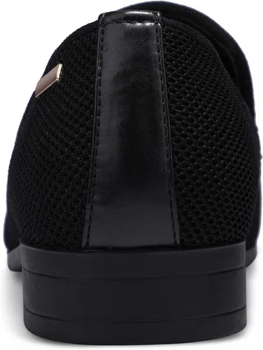 Vista 5 de UUBARIS Mocasines de vestir para hombre de esmoquin, zapatos sin cordones