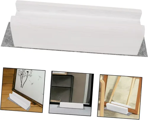Vista 7 de Zerodeko Soporte con base de espejo de cuerpo completo, soporte de madera para obras de arte, soporte de espejo de pie de longitud completa, soporte