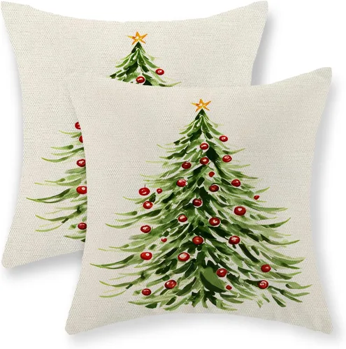 Vista 8 de Fundas de almohada de Navidad de 18x18 Juego de 2 Cojines dorados de copo de nieve de invierno Fundas de almohada negras Cojines decorativos de Copo