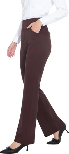 Vista 2 de ZTN Pantalones de vestir de cintura alta para mujer, con control de abdomen, para trabajo, negocios, casual, oficina, con 4 bolsillos